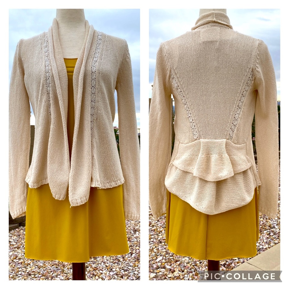 Anthropologie Angel of the North Crocheted Sweater